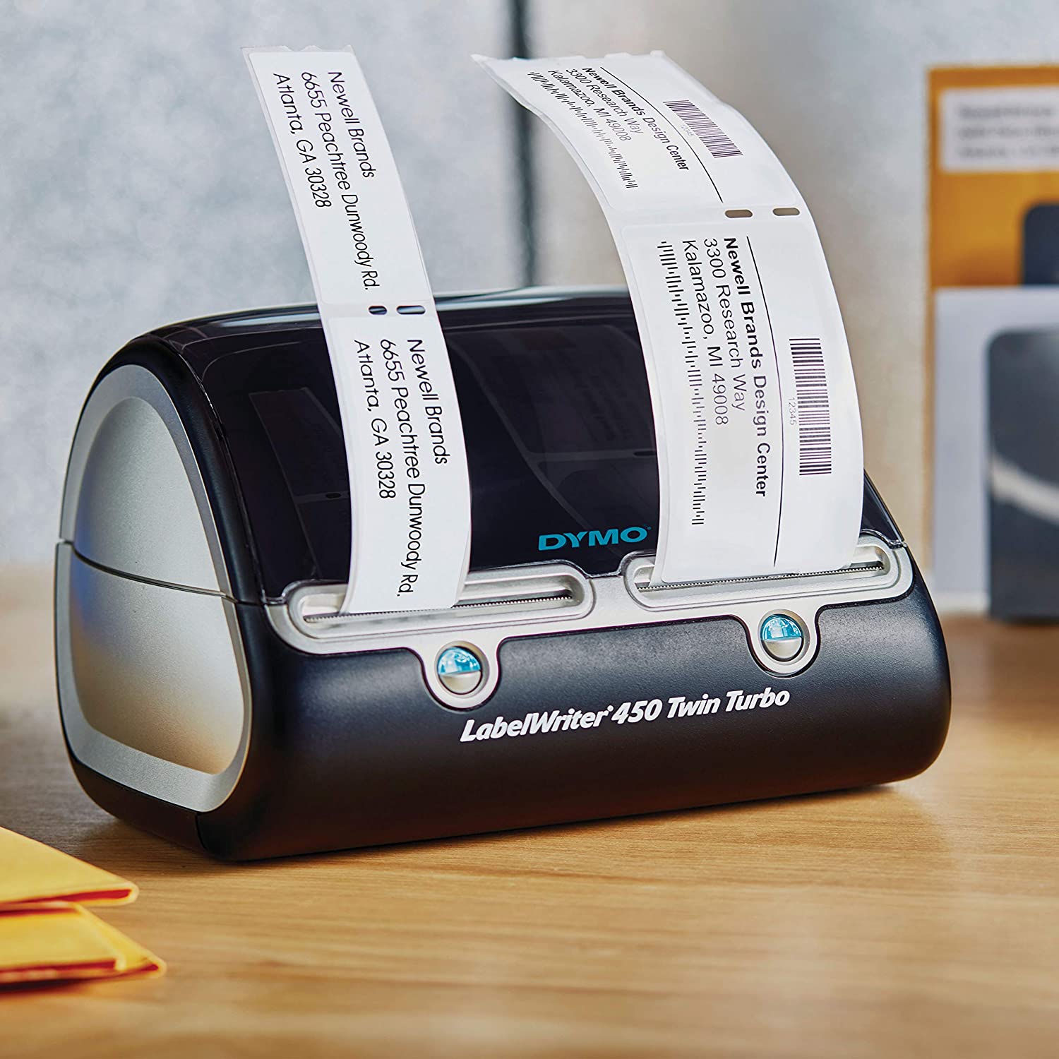 DYMO Label Writer 450 Twin Turbo label printer, 71 Labels Per Minute, Black/Silver (1752266) DYMO Label Writer 450 Twin Turbo label printer, 71 Labels Per Minute, Black/Silver (1752266)